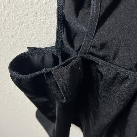 y2k vintage black cutout minimalist sexy bodycon halter club party mini dress - Picture 7 of 8